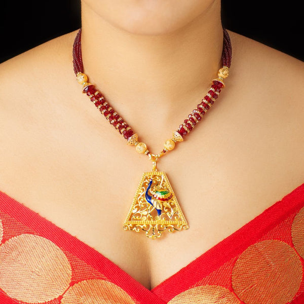 Gorgeous Gold Plated Swan Pendant with Earrings image 0