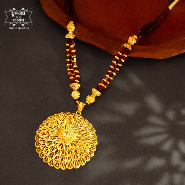 Premium Gold Plated Sonamukhi Pendant image 1