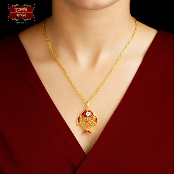Trendy Gold Plated Clown Fish Pendant image 0