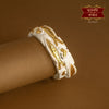 Premium Gold Plated Heart and Fish Shankha Conch Bangle Pair image 0