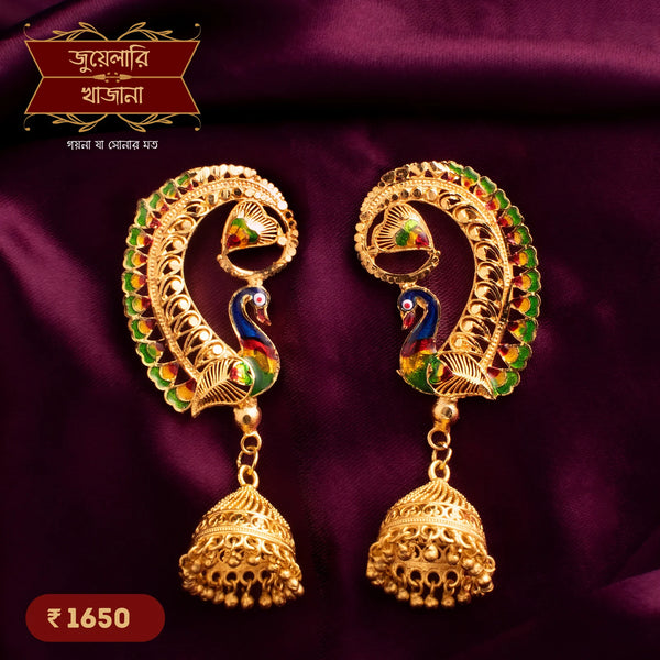 Premium Gold Plated Full Kaan with Minakari Work