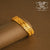 Sleek Gold Plated Self Work Bangle Pair image 0