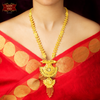 Trendy Gold Plated Two Layer Sabeki Sitahar with Earrings image 0