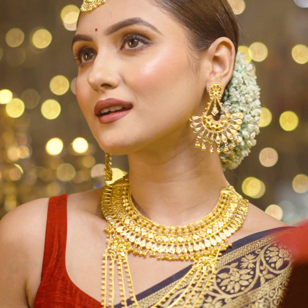 Premium Gold Plated Manisha Chatai Necklace image 1