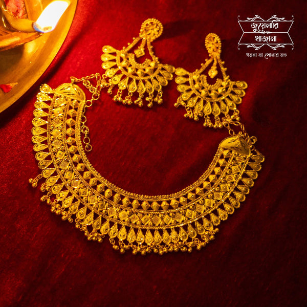 Premium Gold Plated Manisha Chatai Necklace image 0