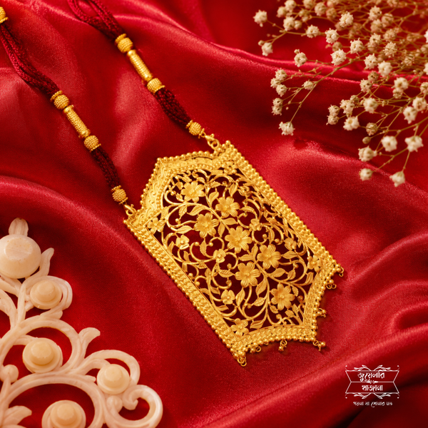 Premium Gold Plated Rajani Pendant with Earrings