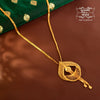 Premium Gold Plated Sriparna Tie Chain with Earrings image 0