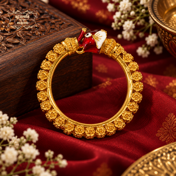 Premium Gold Plated Golap Makar Bala Bangle Single