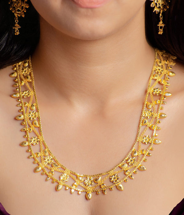 Gold Plated U har with Earrings image 0