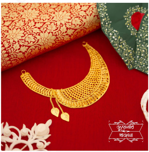 Premium Gold Plated Bandhan Necklace with Earrings image 0