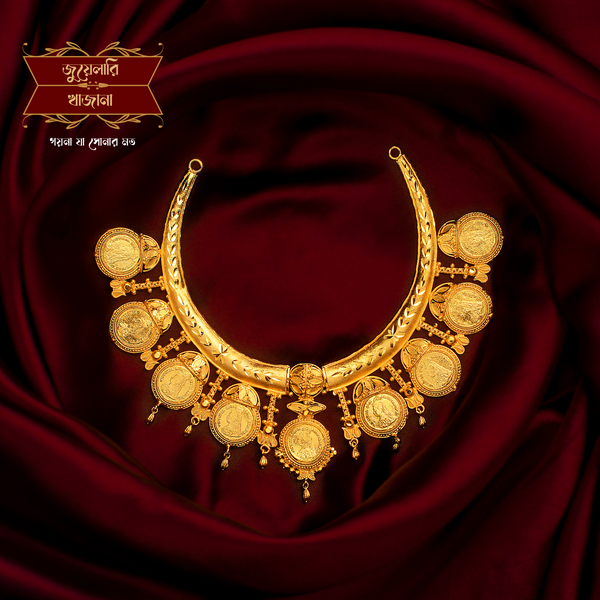 Premium Gold Plated Gini Hasuli with Earrings image 0