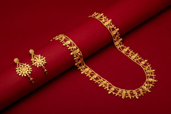 Gold Plated U har with Earrings image 1