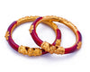 Stylish Gold Plated Manipuri Bala in Red Minakari image 0