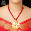 Premium Gold Plated Ganesha on Shell Pendant image 0