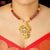 Premium Gold Plated Minakari Durga Pendant image 0