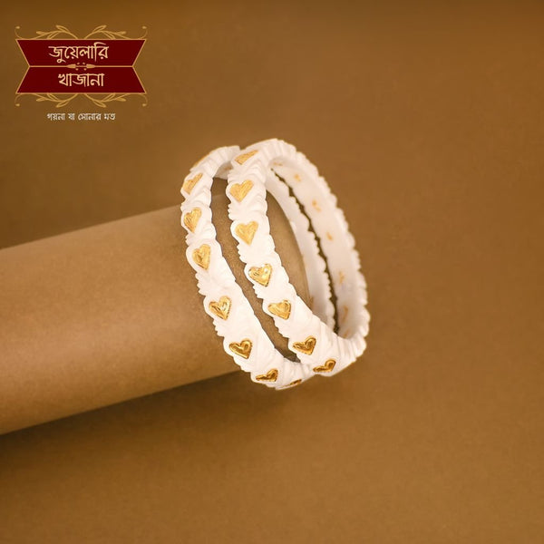 Exclusive Gold Plated Little Hearts Shakha Pair image 0