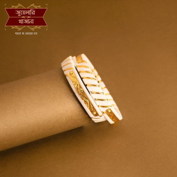 Flawless Gold Plated sprial pat shakha pair - 2.6 image