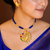 Premium Gold Plated Mayurani Pendant with Earrings