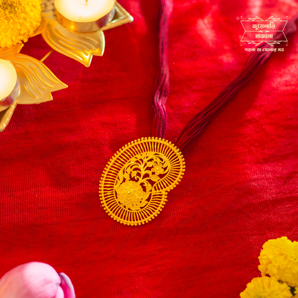 Premium Gold Plated Sourabhi Pendant with Earrings