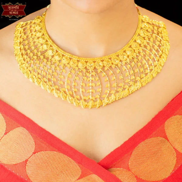 Premium Gold Plated Vine Necklace with Earrings