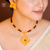 Premium Gold Plated Sohini Pendant with Earrings