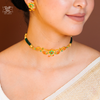 Premium Gold Plated Malavika Choker with Earrings