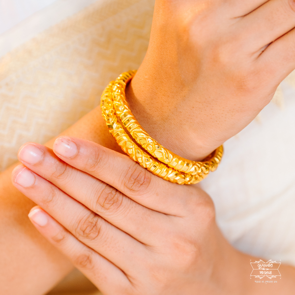 Premium Gold Plated Navya Ruli Bala Pair
