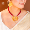 Premium Gold Plated Arunima Pendant with Earrings