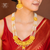 Premium Gold Plated Rupkatha Pearl Sitahar with Earrings