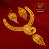 Stylish Gold Plated Amkalka Necklace with Earrings image 0