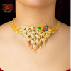 Premium Gold Plated Mayur Choker with Earrings image 0