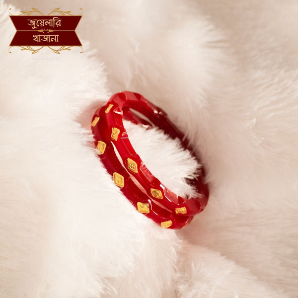 Premium Gold Plated Barfi Pat Pola Pair - 2.6 image