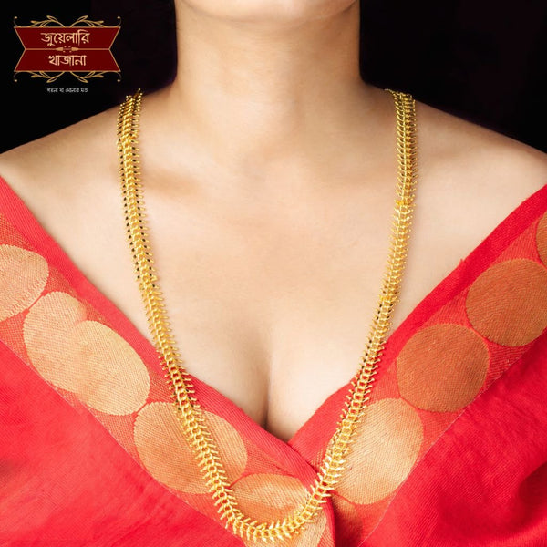Popular Gold Plated 36 Inch Fish Bone Chain image 0