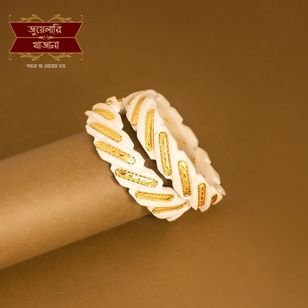 Elegant Gold Plated Siri Shakha Pair - 2.8 image