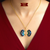 Stylish Gold Plated Butterfly Pendant in Aqua Mina image 0
