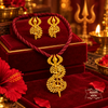 Premium Gold Plated Gauri Pendant with Earrings