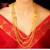 Premium Gold Plated Flower Motiff Lahari with Earrings image 0