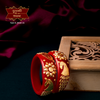 Premium Gold Plated Gold Design Star Peacock Pola Pair - 2.8 image