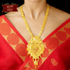 Premium Gold Plated Heart Shaped Sitahar with Earrings