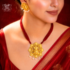 Premium Gold Plated Ghara Pendant with Earrings