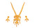 Three layer stylish Gold Plated sitahar with earrings image 0