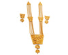 Stylish 24K Gold Plated Bridal Floral Sitahar with Earrings image 0