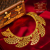 Premium Gold Plated Japanesse Fan Necklace with Matching Earrings image 0