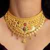 Gold Plated Cuff Choker with Matching Earrings image 0