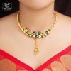 Premium Gold Plated Rajlaxmi Hasuli Set with Earrings image 0