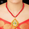 Aesthetic Gold Plated Owl in Teardrop Pendant with Earrings image 0