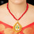 Aesthetic Gold Plated Owl in Teardrop Pendant with Earrings image 0