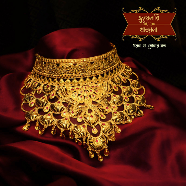 Premium Gold Plated Handcrafted Minakari Choker Set with Earrings image 0