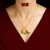 Stylish Gold Plated Love Bird Pendant image 0