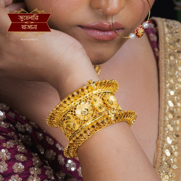 Premium Gold Plated Floral Kharu with khilan image 0
